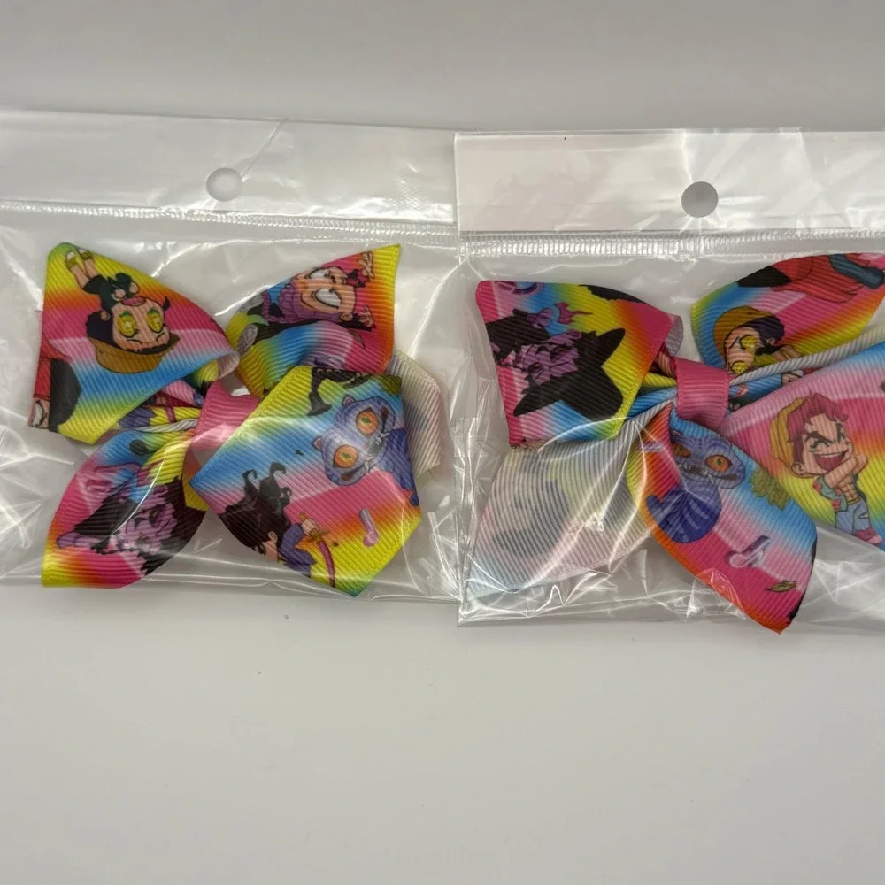 Kids Cartoon‎ Character Hair Bows Tie Clip Set 2 Pcs